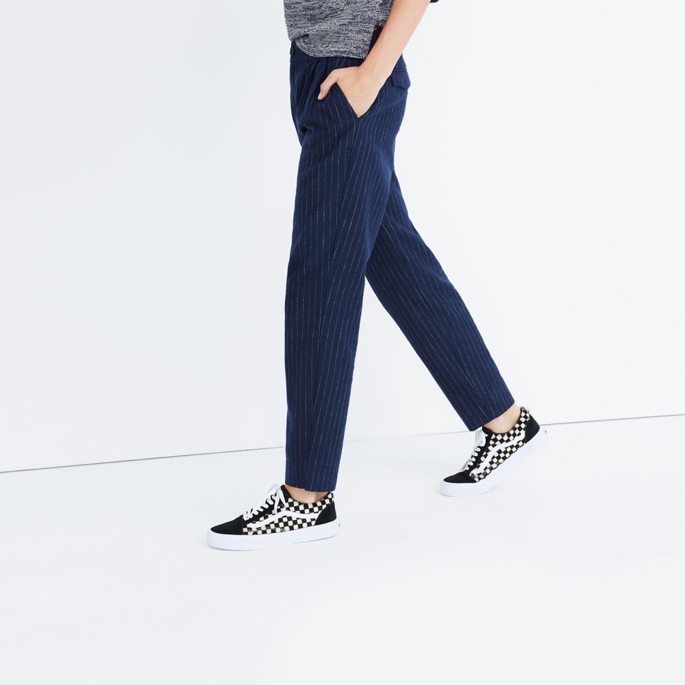 Madewell Track Trouser in Pinstripe